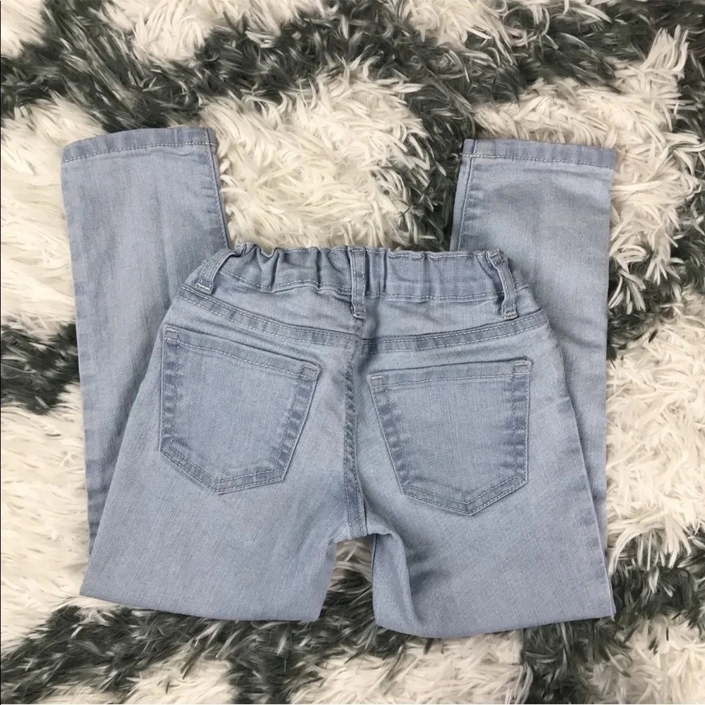 Children's Place Girls Skinny Jeans Lot of Two Light Wash and Neon Orange Size 5
